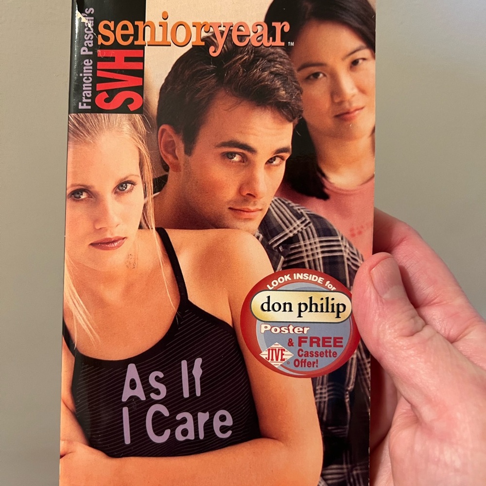 Sweet Valley High SVH Senior Year Vintage Book Francine Pascal #18 As If I Care